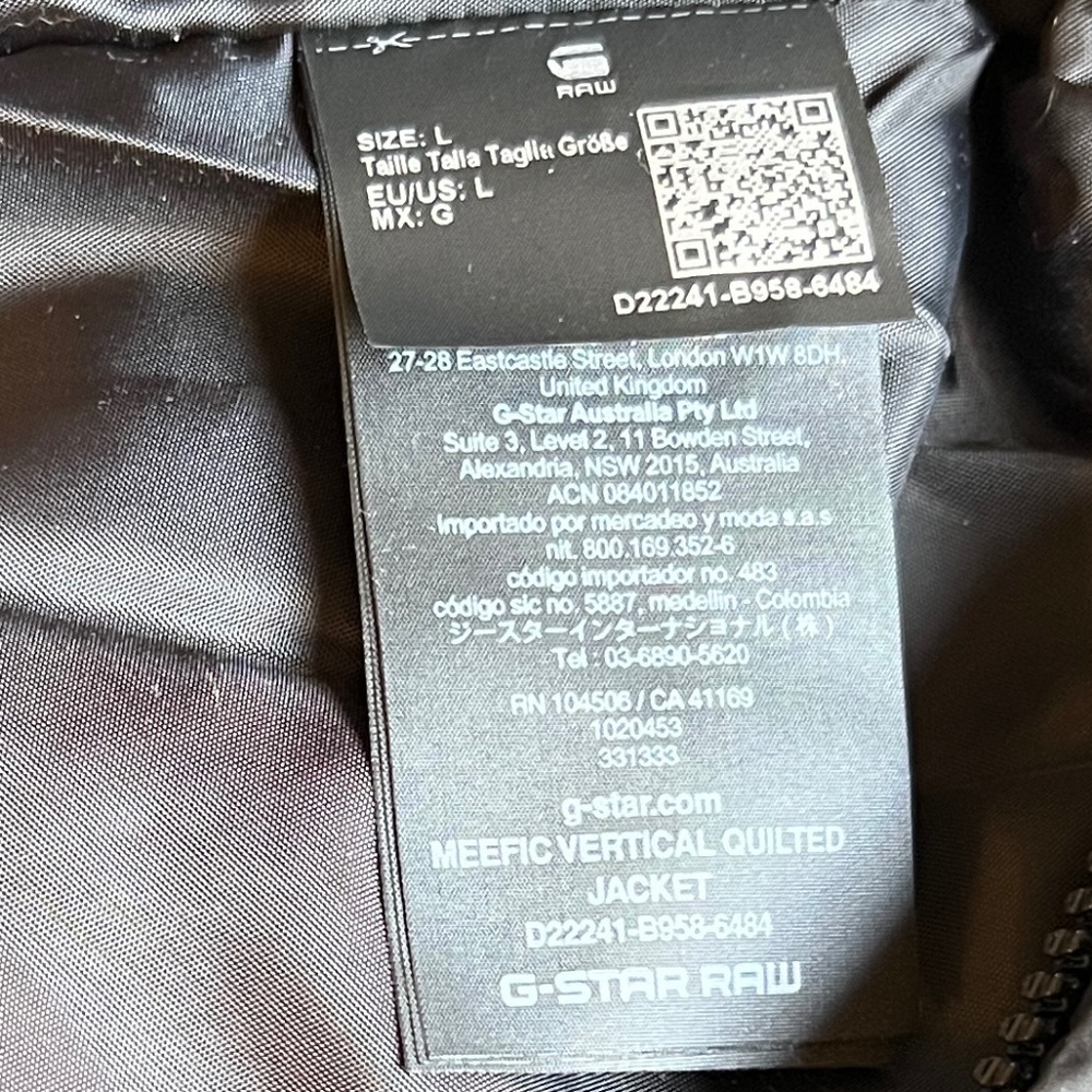 G-Star Meefic Vertical Quilted Jacket - Picture 6 of 6